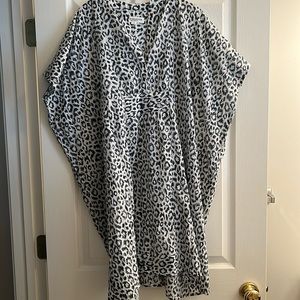 EUC Emerson Fry Blue Leopard Caftan || Worn Once!